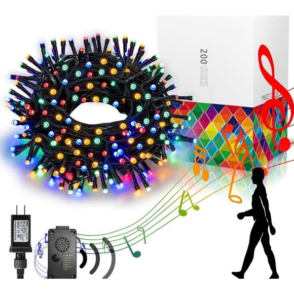Musical Christmas String Lights with Motion Sensor - Multi-Color LED - Picture 2 of 5